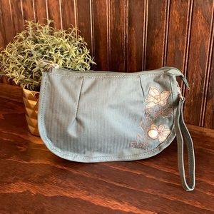 Haiku Teal Blue Wristlet